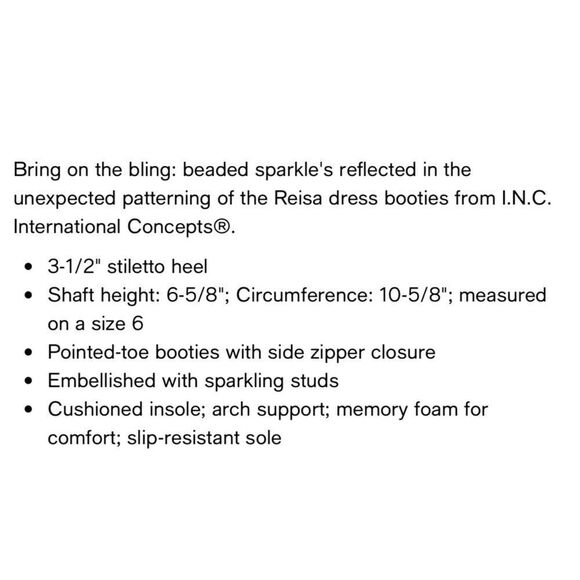 INC Reisa Bling Booties - Picture 9 of 9